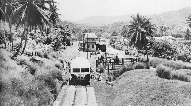 File:Jamaican railroad with railcar and station 1960.jpg