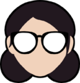 A dialogue box icon for Miss Pauling, inspired by Super Smash Bros. Ultimate stock icons.