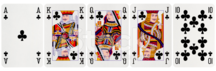 A royal flush of clubs.