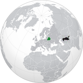Location of Former Belarus