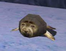 A seal on Nintendo 64.